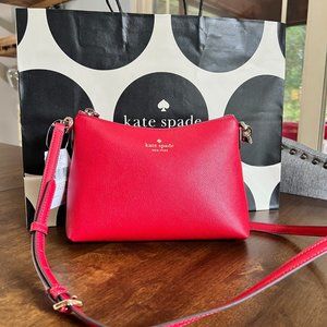 Kate Spade Bailey Pebble Leather Crossbody Bag Candied Cherry K4651 $299